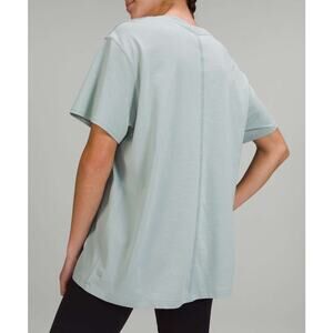 Lululemon All Yours Cotton T-Shirt Silver Blue Sz 6